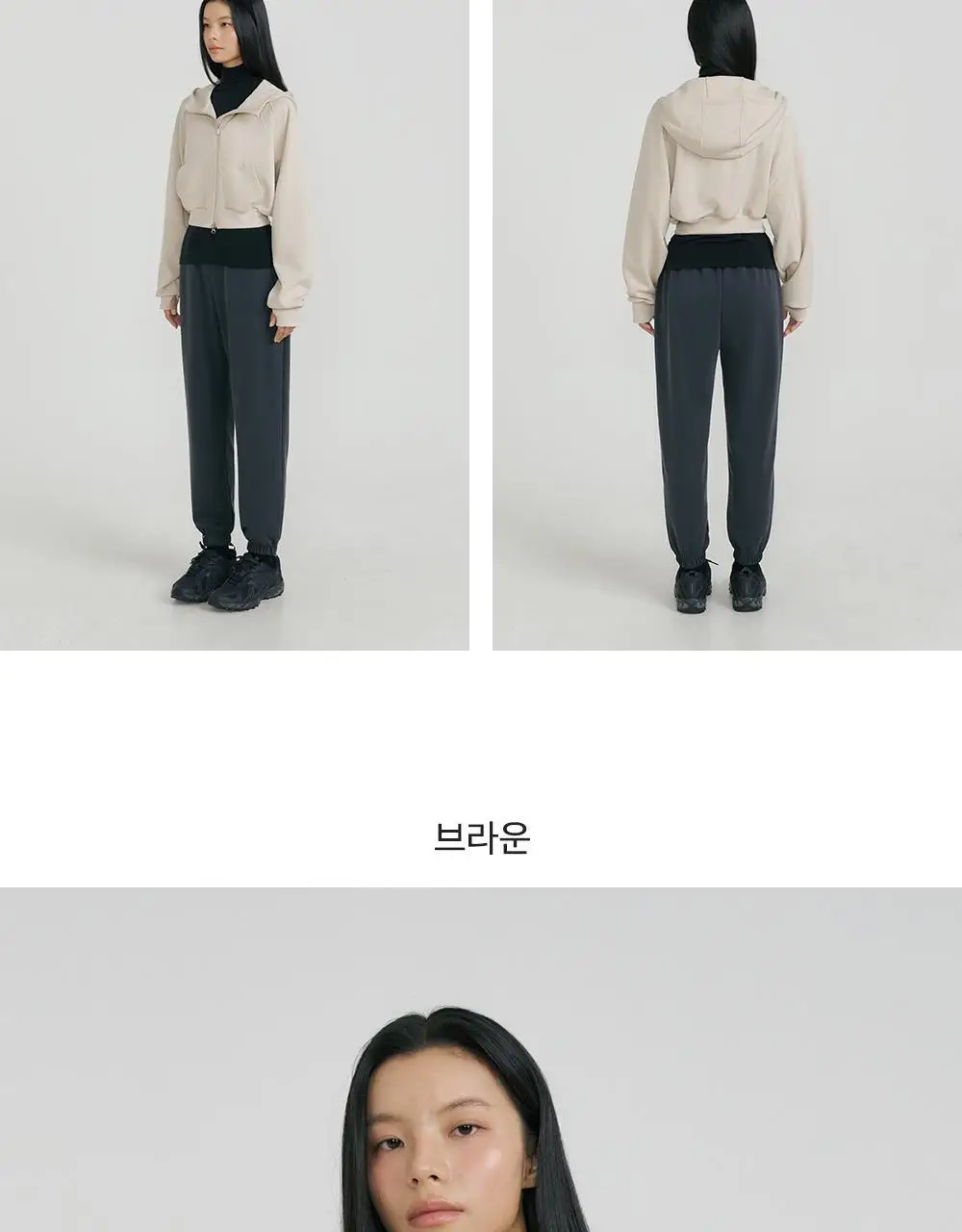 [이청아 착용] 프론투라인 뉴 소프티 크롭 후드집업 상세페이지 27